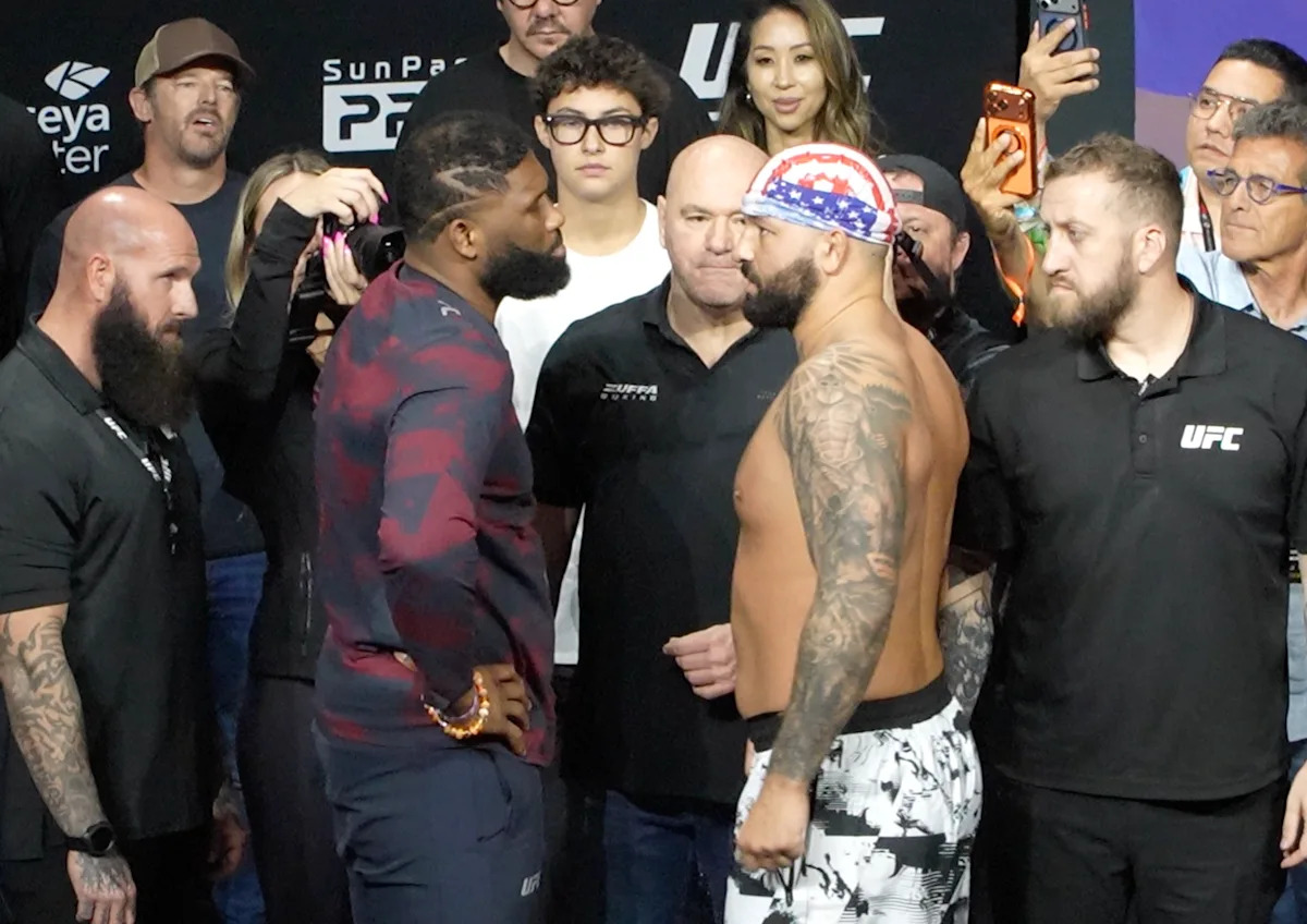 Video: UFC 327 full final faceoffs feature family, belly pokes, and more