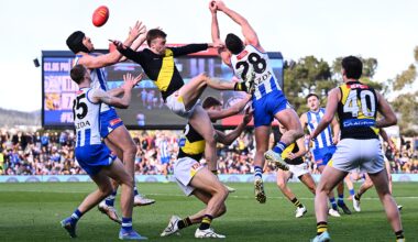 Final teams in as Roos take on struggling Tigers. LIVE from 1.10pm AEST