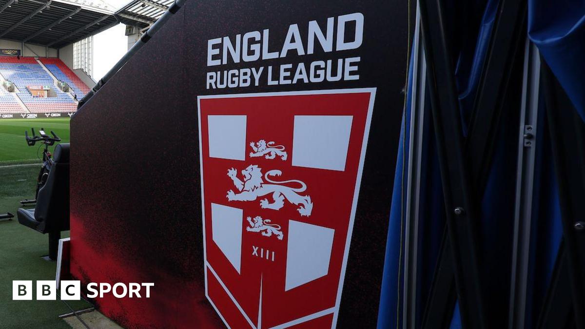 England Rugby League branding during a Test against Samoa at Wigan in 2024