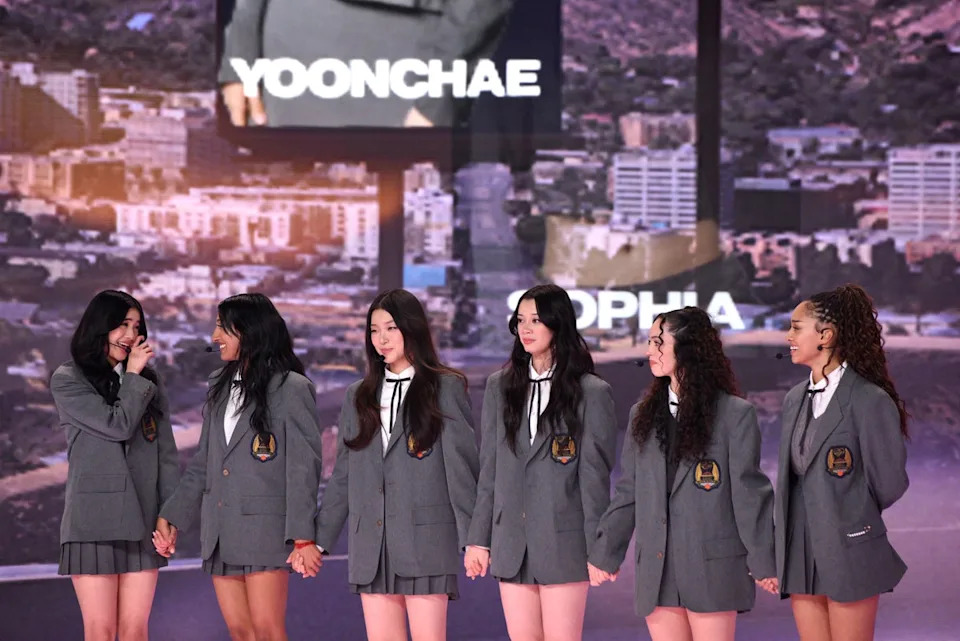 The final six candidates to form Katseye were unveiled in a pageant-style live show in November 2023 (Getty Images for HYBE x Geffen R)