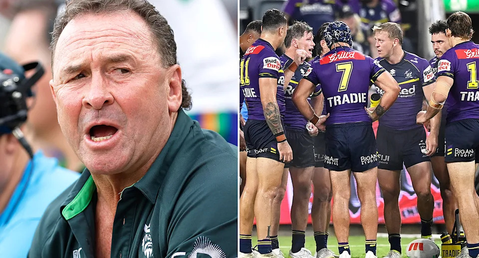 Raiders coach Ricky Stuart has aired his frustrations with the NRL's six-again rule tweak ahead of their NRL Round 7 clash with the Melbourne Storm. Pic: Getty 