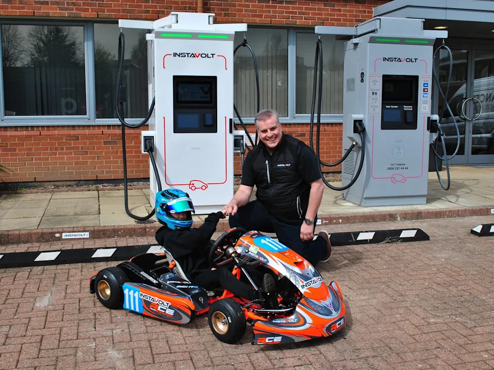 Junior's dad acts as his race engineer, while the whole family mucks on on race weekends (Instavolt)