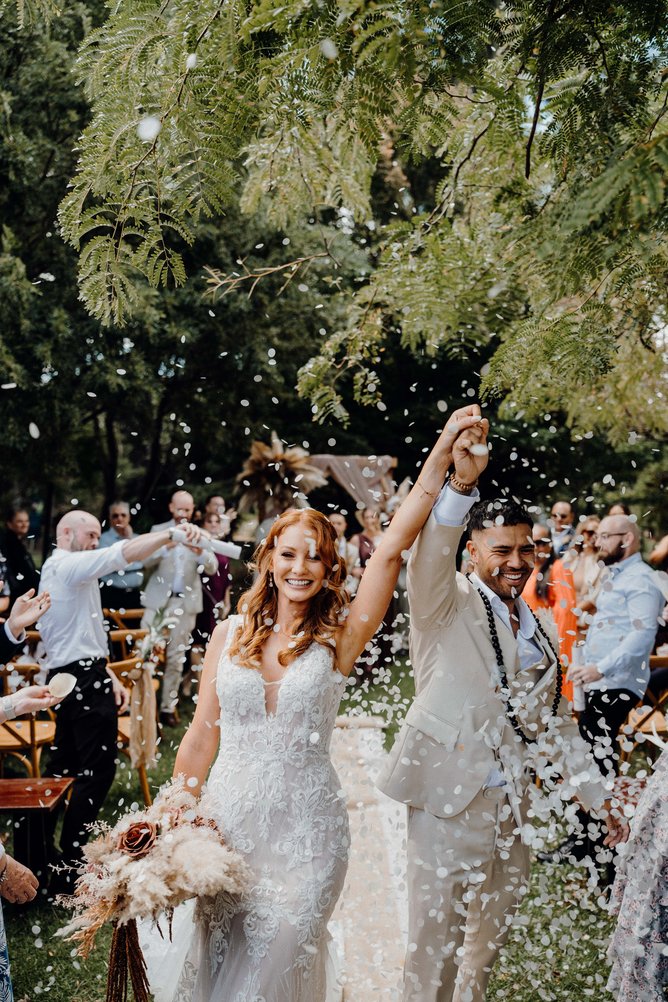 Cyclone Narrell cleared just in time for Brittany and Josiah's wedding celebrations.