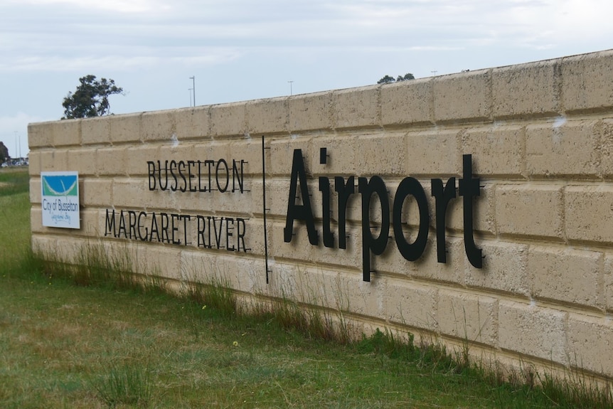 Busselton Airport sign