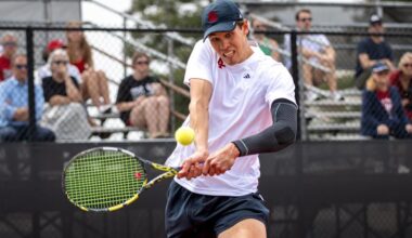 PHOTOS: IU men's tennis splits weekend series