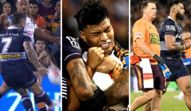 Brisbane Broncos vs Wests Tigers, Round 7, Payne Haas injury, Adam Reynolds field goal, Jarome Luai, match report