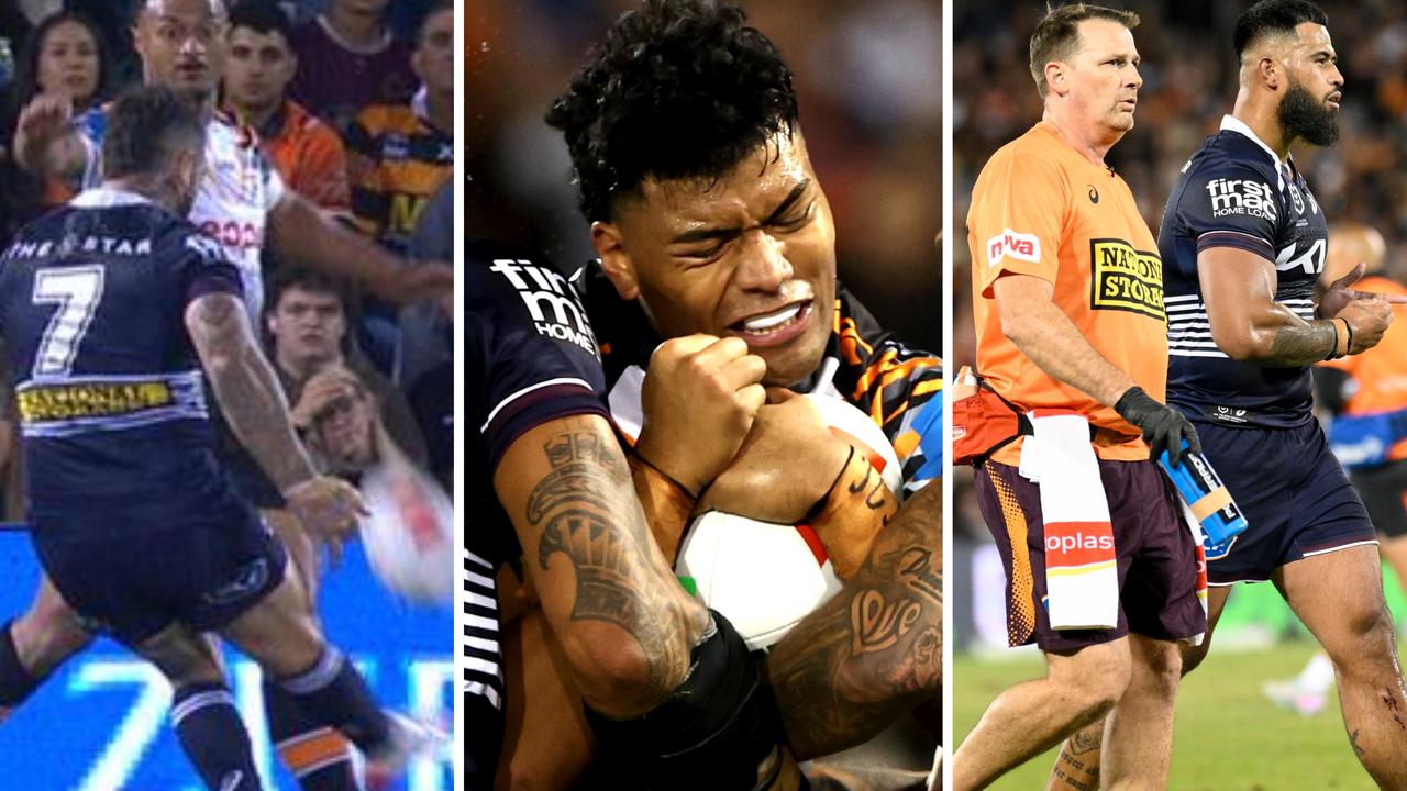 Brisbane Broncos vs Wests Tigers, Round 7, Payne Haas injury, Adam Reynolds field goal, Jarome Luai, match report