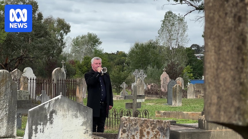 Bugler plays in more than 100 cemeteries to be pitch perfect for Anzac Day