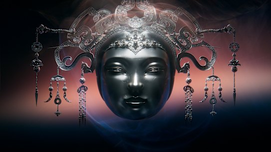 The avatar – a digital projection of Turandot – created by Andrew Thomas Huang.
