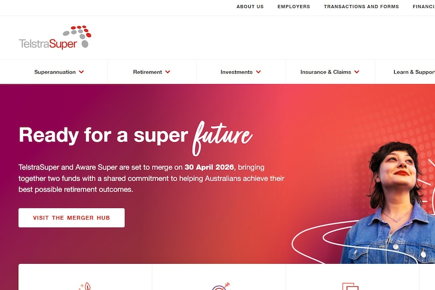TelstraSuper's website, that says its merging with Aware Super at the end of April 2026.