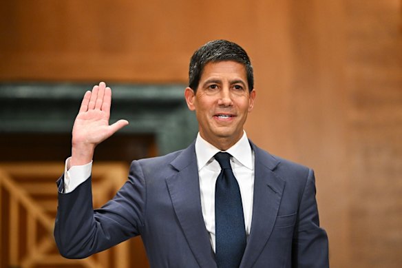 Kevin Warsh during his testimony before the Senate Banking Committee.