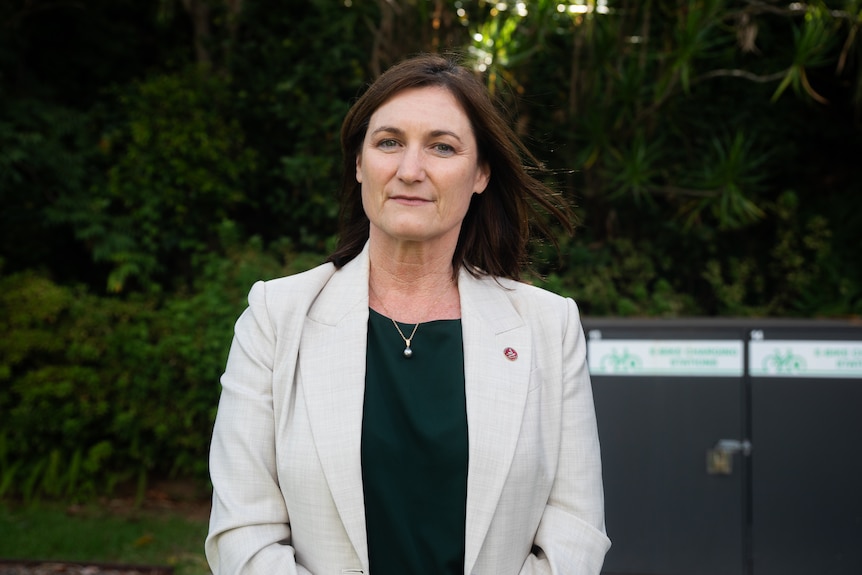 Julie Freeman looking at the camera.