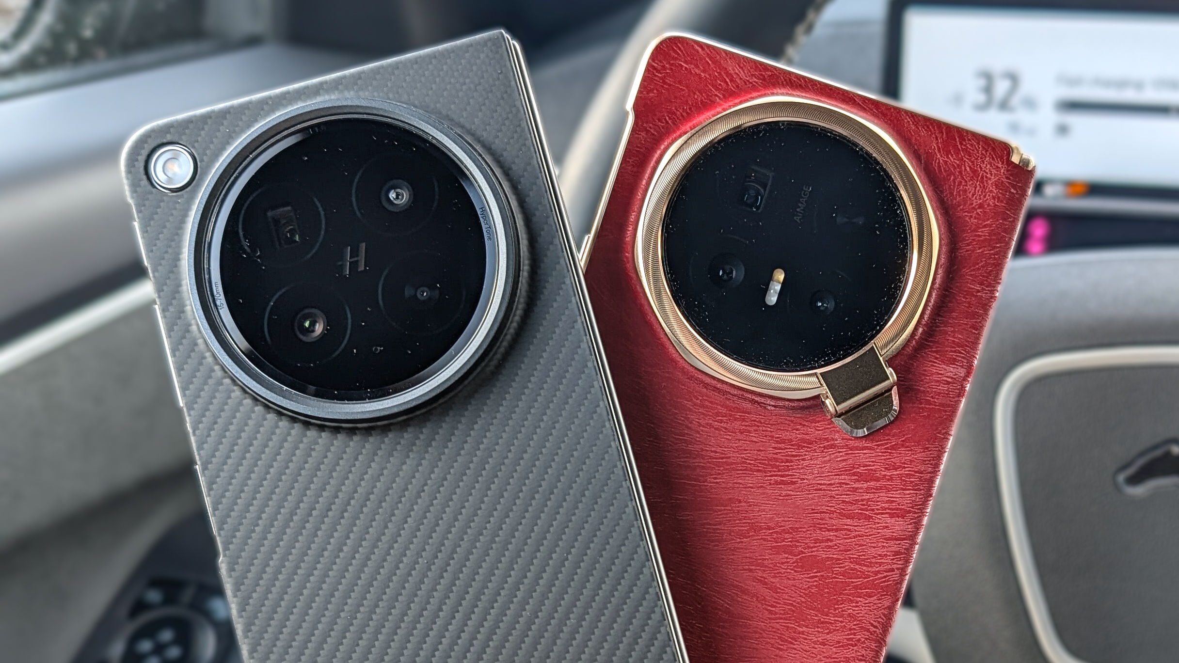 Oppo Find N6 and Honor Magic V6 held in the hand.