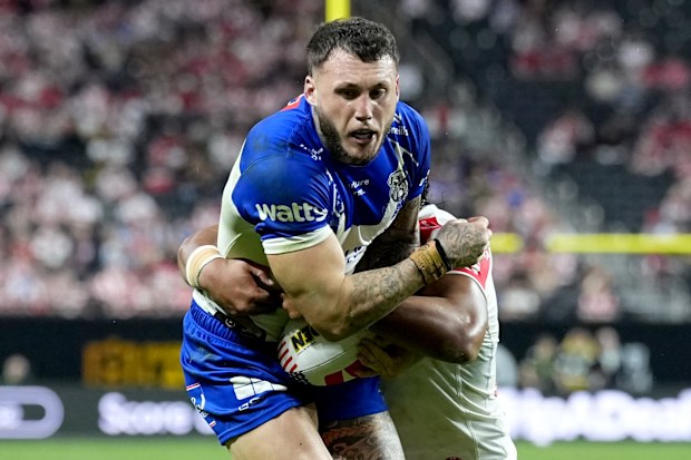 Bronson Xerri in action for the Bulldogs in round one, 2026.