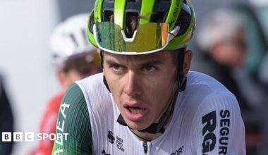 Jaume Guardeno participates in stage six of the 2025 Vuelta a Espana