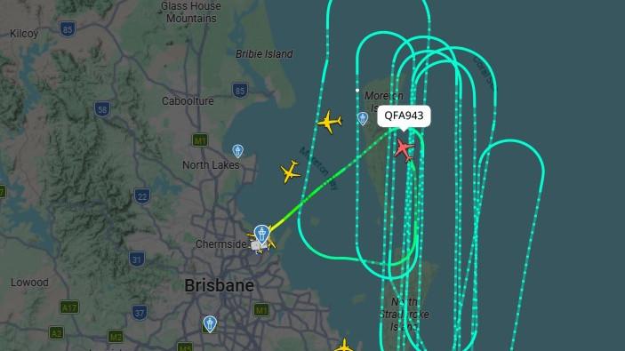 QFA943: Brisbane to Perth flight circles for hours after air speed dial issue forced diversion