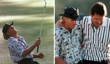 Greg Norman’s 1996 Masters collapse at Augusta ad Nick Faldo feud 30 years on, biggest chokes in majors