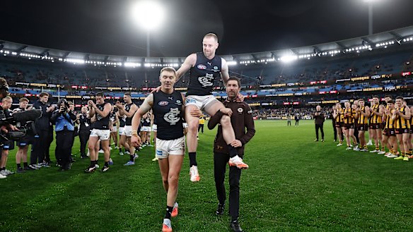 Sam Docherty will appear at a Carlton function for the first time since audio of his damning analysis of the team’s play was aired.