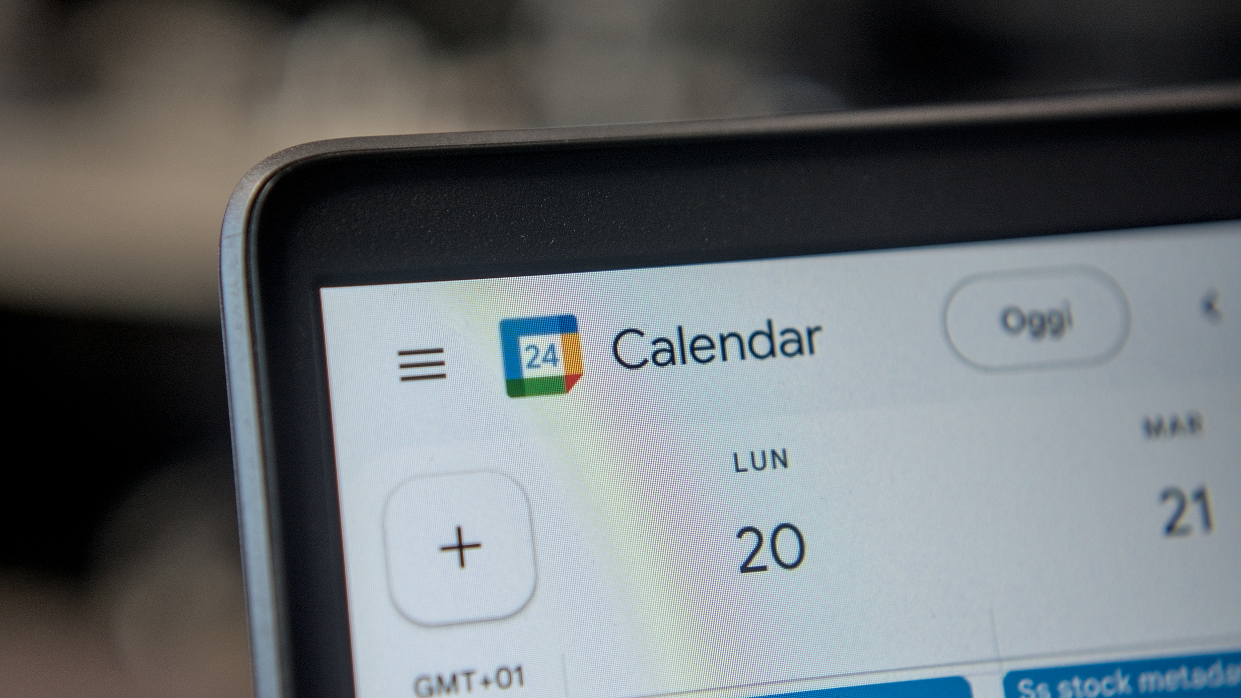 Google Calendar on a laptop screen