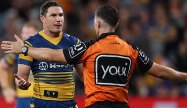 NRL 2026 news, Mitchell Moses sent warning over touching referees, badgering officials, Parramatta Eels vs Wests Tigers, Round 6