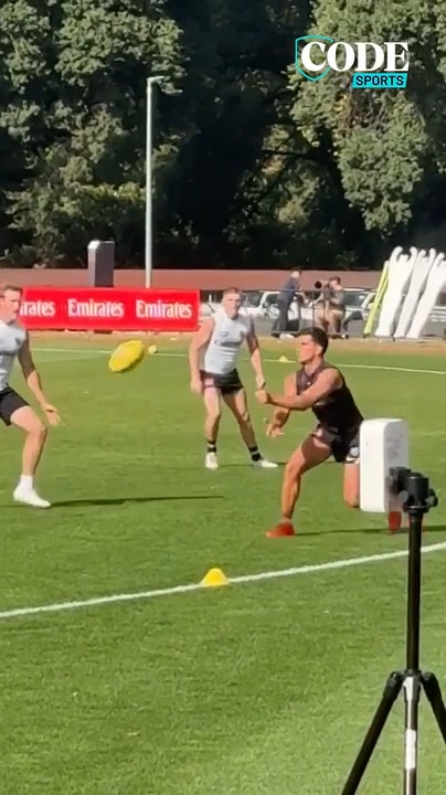 Nick Daicos on the track as he pushes for comeback