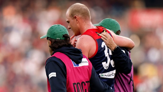 Harrison Petty led off the field.