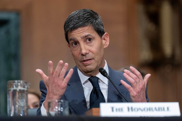 Kevin Warsh as he testified during his nomination hearing.