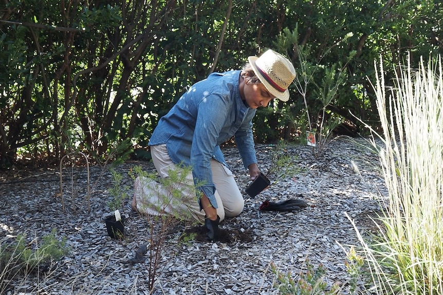 Aarthi in her garden