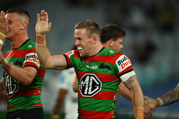 Matt Dufty during the Rabbitohs victory over the Dragons.