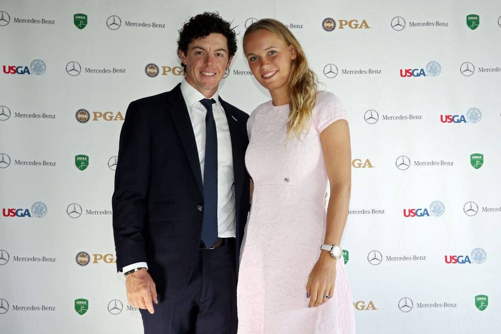 photo of rory mcilroy and caroline wozniacki smiling