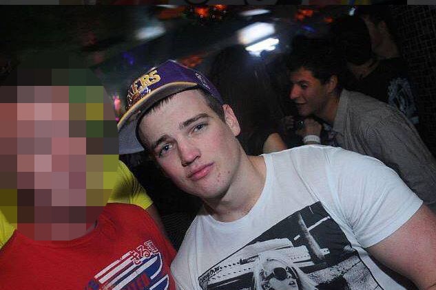 Headshot of Jonathan Crabtree with a friend who has been pixellated.