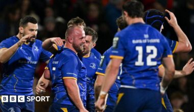 Leinster celebrate