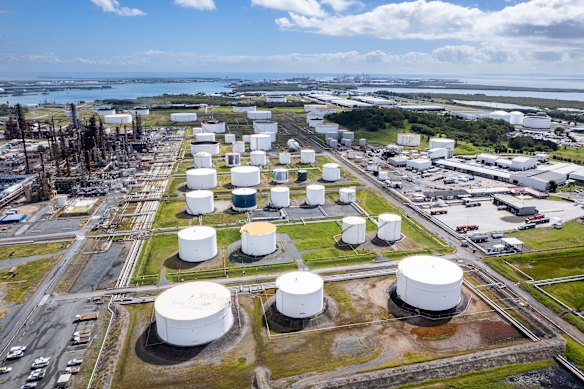 The Ampol refinery in Brisbane.