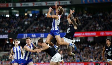 AFL 2026: North defeat Carlton after fourth quarter comeback, Jacob Weitering concussion, Michael Voss