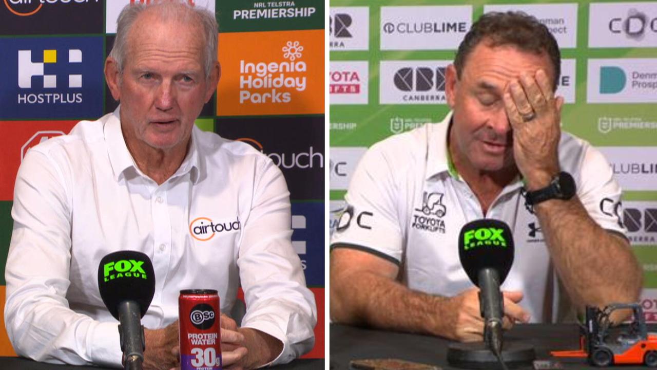 Wayne Bennett, Jye Gray, Ricky Stuart press conferences, South Sydney Rabbitohs vs Canberra Raiders, Round 6