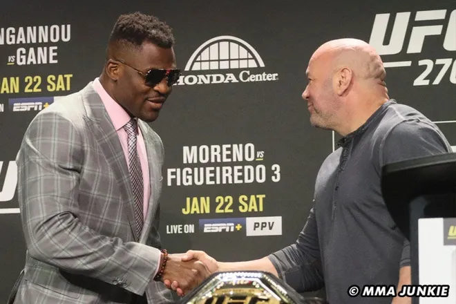 Francis Ngannou, Dana White - UFC 270 press conference