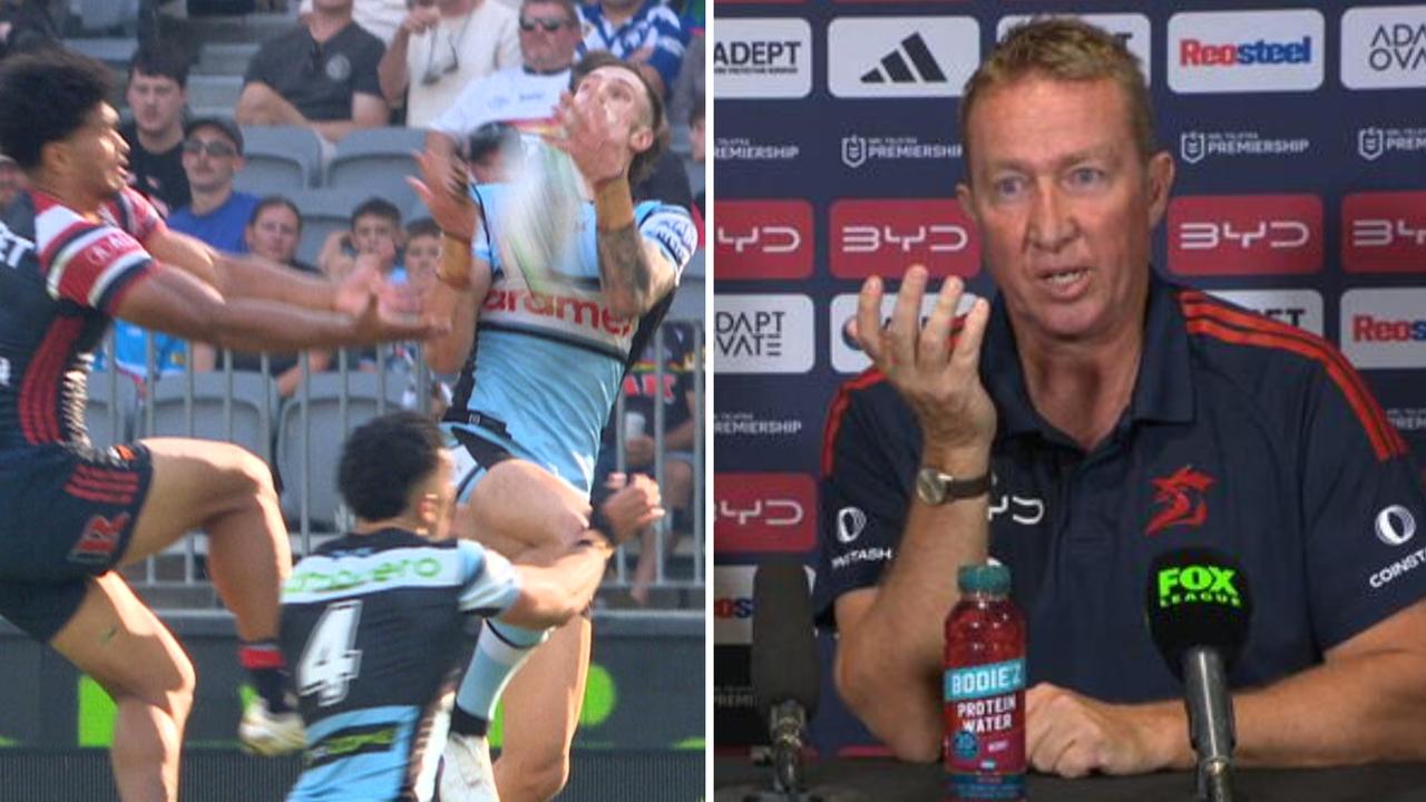 Trent Robinson slams controversial NRL ruling, Robert Toia disallowed try, disruptor rule, Sydney Roosters, James Tedesco, nrl news