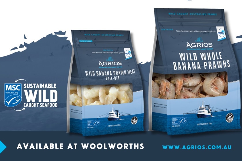 Rapits prawns in packages available at supermarkets.