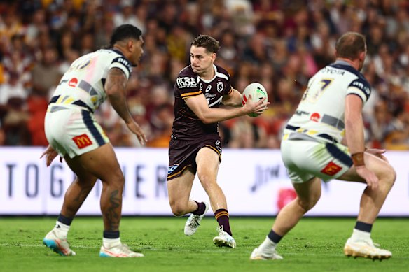 Thomas Duffy at Suncorp Stadium on Friday night.