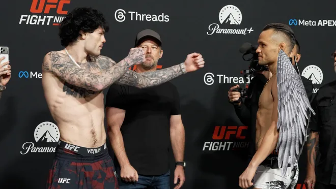 Tommy McMillen vs. Manolo Zecchini, UFC Fight Night 272 weigh-ins faceoff