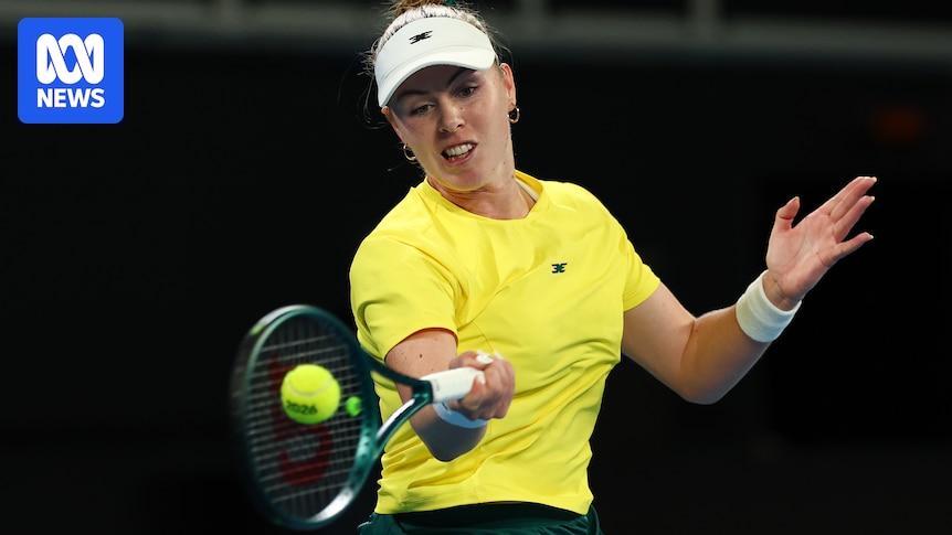 Australia vs Great Britain Billie Jean King Cup: Talia Gibson loses to Mika Stojsavljevic