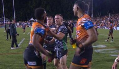 Tom Starling exposes social media troll after scuffle with Sunia Turuva, Canberra Raiders vs Wests Tigers, Round 8