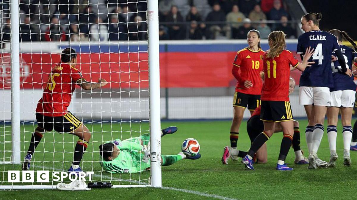 Watch: Superb MacIver save keeps Scotland level with Belgium in World Cup qualifying tie - BBC