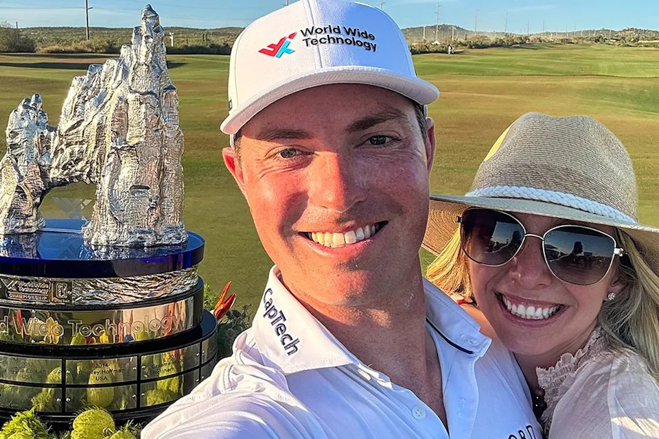 Ben Griffin and Dana Myeroff in November 2025.Credit: PGA Tour/Instagram