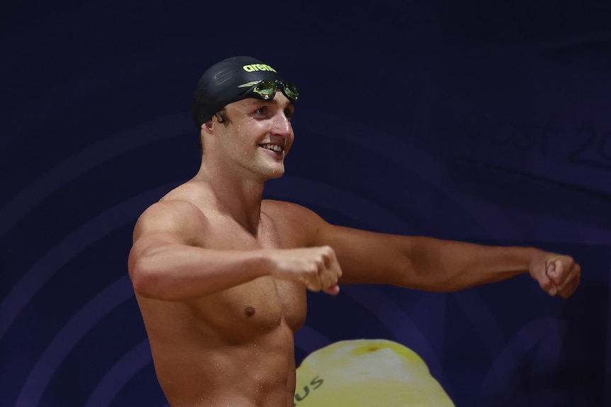 Gideon Burns celebrates