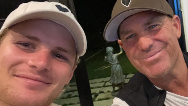 Shane Warne's son Jackson Warne shares last photo they ever took together.