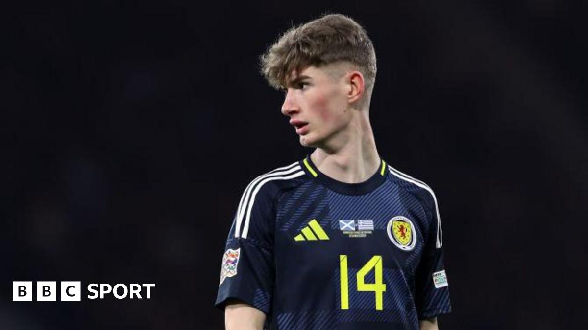 James Wilson in action for Scotland