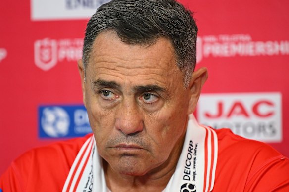 Feeling the heat: Dragons coach Shane Flanagan.