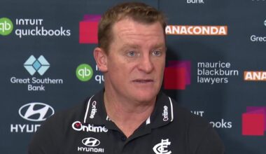 Michael Voss press conference for Carlton Blues, loss to Adelaide Crows, second quarter blitz, second half fade outs, Patrick Cripps starts on bench, latest news