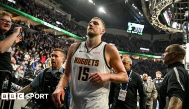 Nikola Jokic after defeat by the Minnesota Timberwolves in game four of the NBA Western Conference play-offs